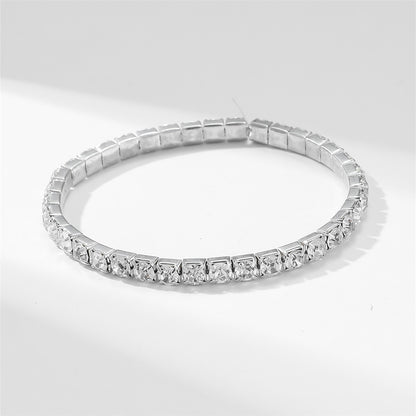 Full-Crystal Elastic-String Bracelet