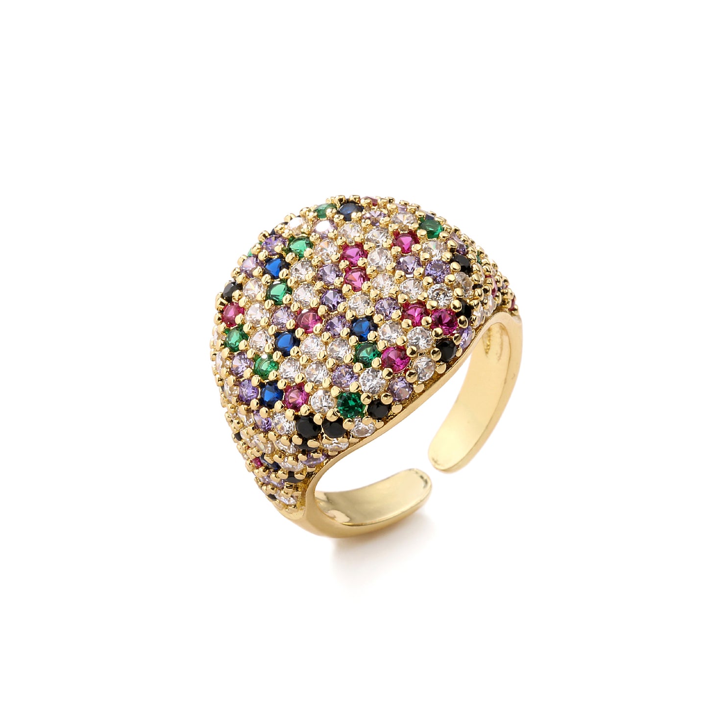 Full-cut round diamond ring