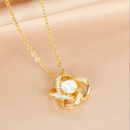 Full Diamond Four-Leaf Clover Necklace