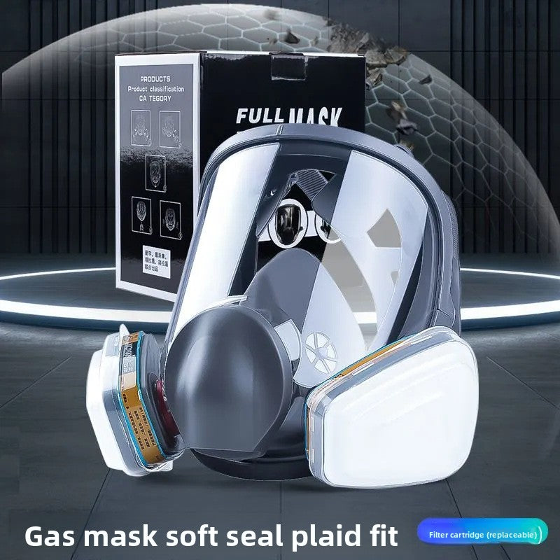 Full-Face Gas Mask for Chemical and Dust Protection
