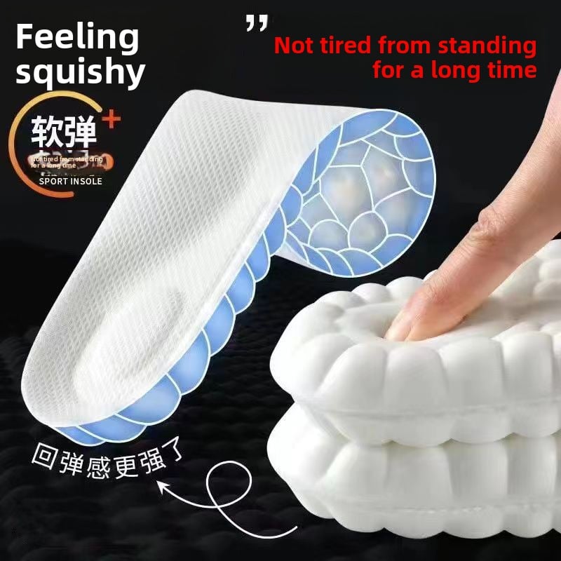 Full insoles for men and women, anti-odor, sweat-absorbing, breathable and highly elastic