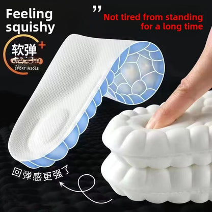 Full insoles for men and women, anti-odor, sweat-absorbing, breathable and highly elastic