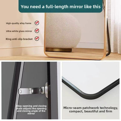 Full Length Floor Mirror with Aluminum Frame