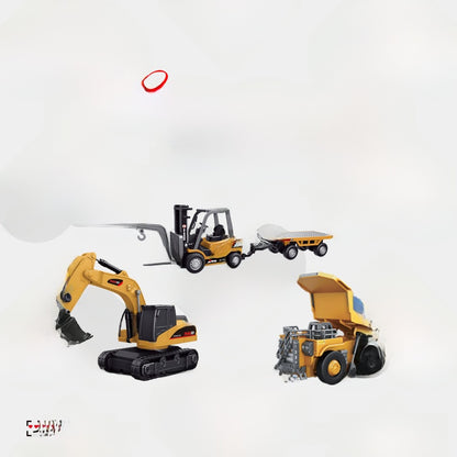 Full-scale mini excavator dump truck