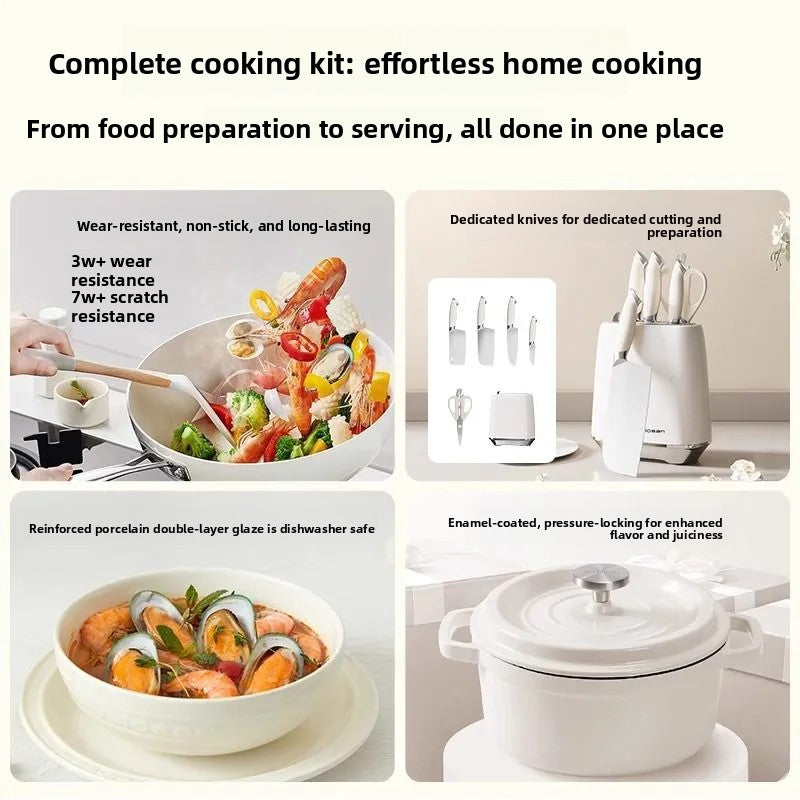 Full Set of Non-Stick Home Kitchen Woks