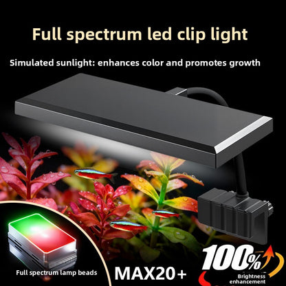 Full Spectrum Clip-On Aquarium LED Light for Plant Growth