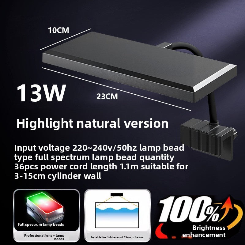 Full Spectrum Clip-On Aquarium LED Light for Plant Growth