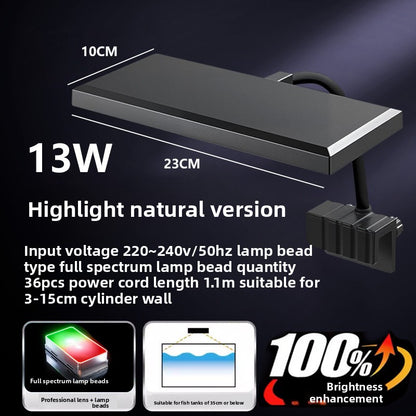Full Spectrum Clip-On Aquarium LED Light for Plant Growth
