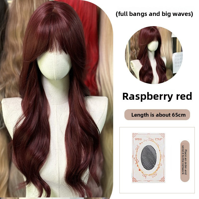 Full Wig Long Straight Curly Hair Big Waves