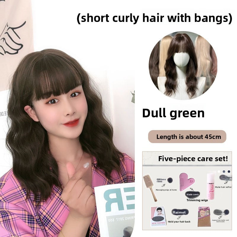 Full Wig Long Straight Curly Hair Big Waves