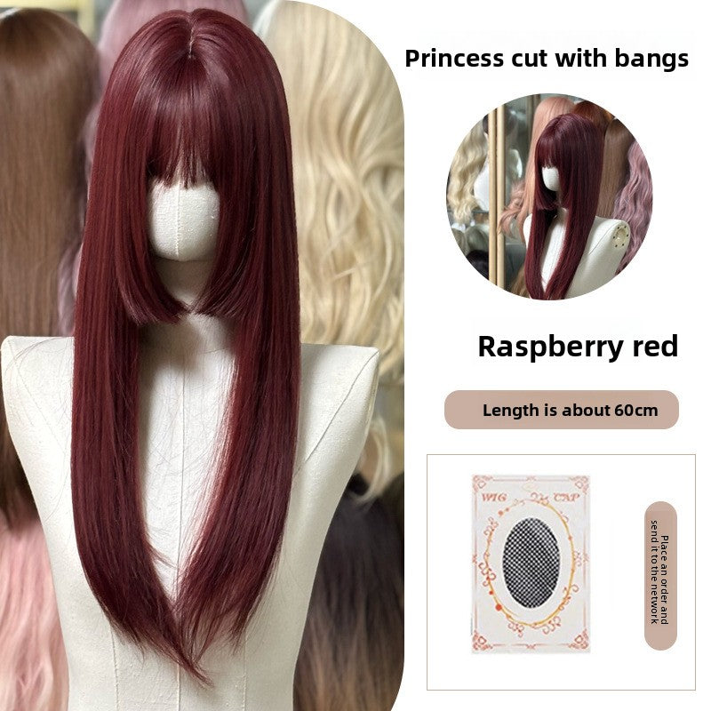 Full Wig Long Straight Curly Hair Big Waves