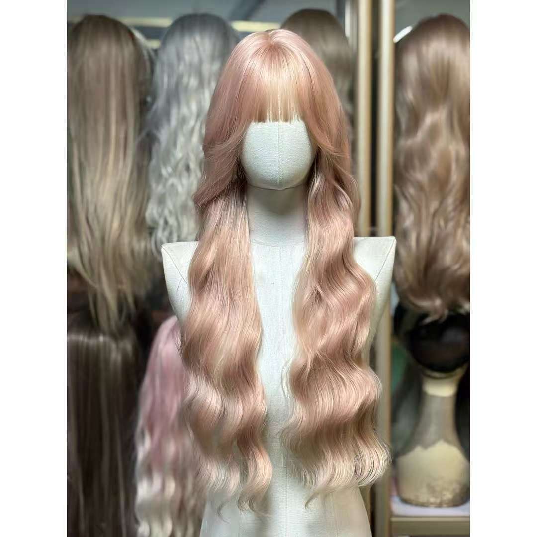 Full Wig Long Straight Curly Hair Big Waves