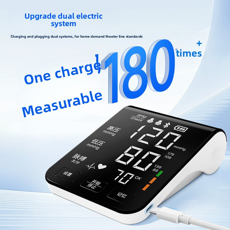Fully automatic arm-type electronic blood pressure measuring instrument