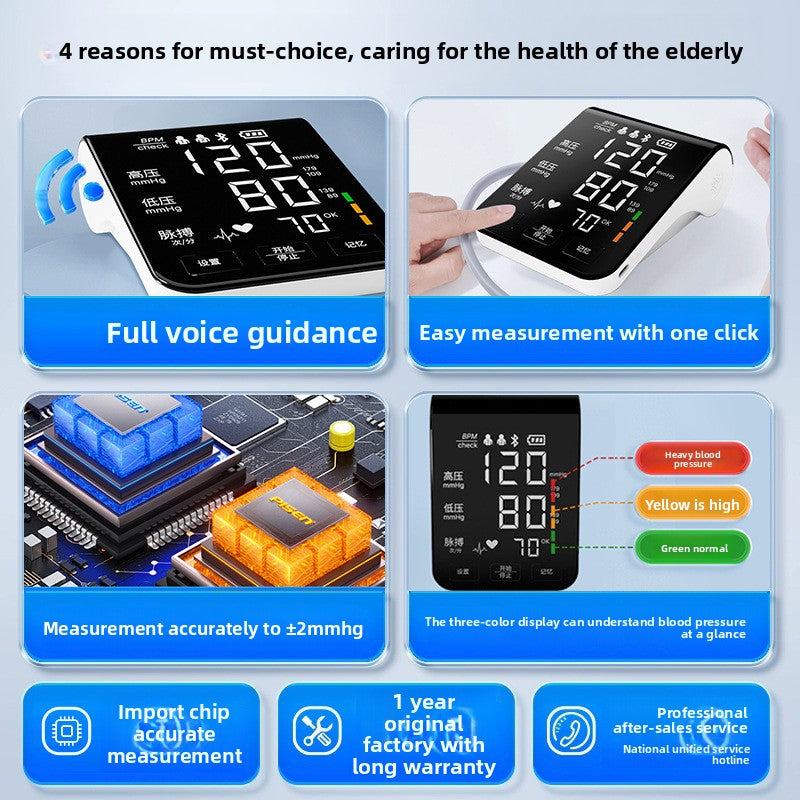 Fully automatic arm-type electronic blood pressure measuring instrument