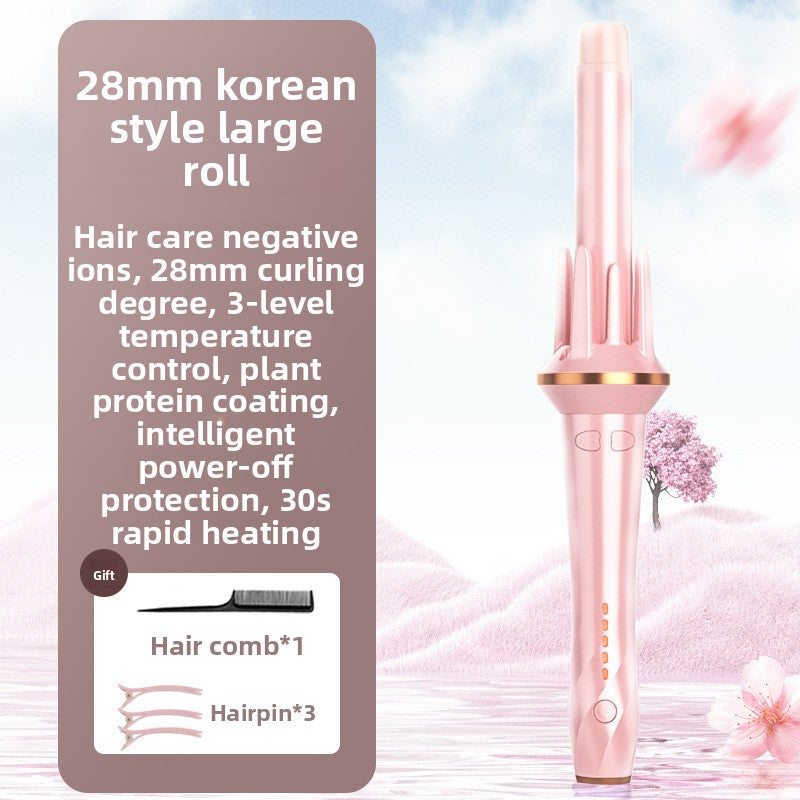 Fully automatic curling iron with large waves and negative ions