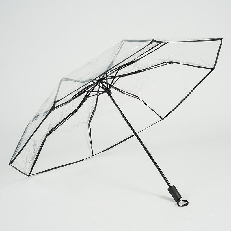 Fully automatic fresh and elegant three-fold umbrella