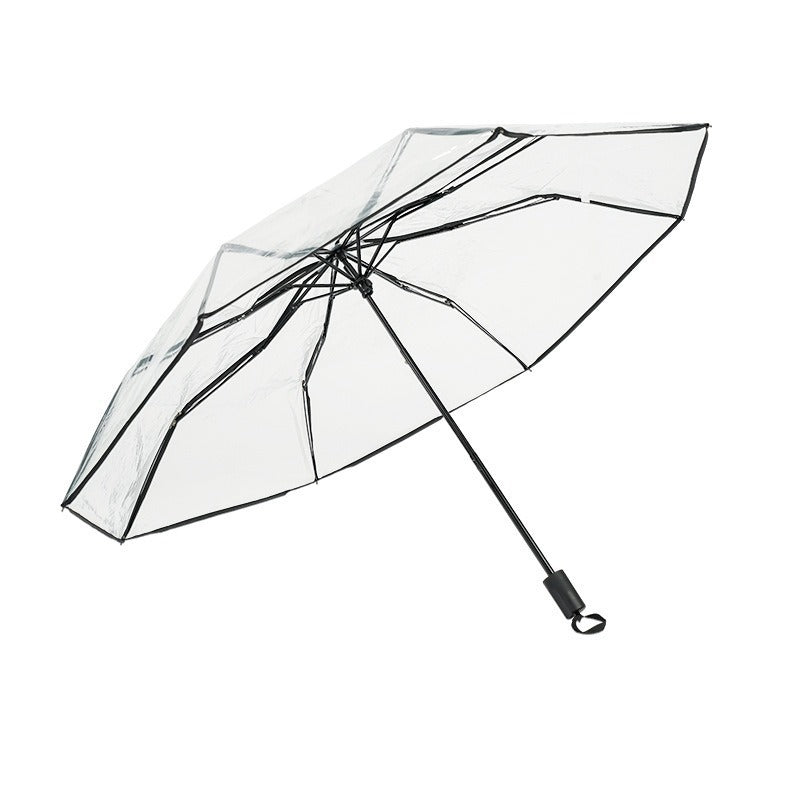 Fully automatic fresh and elegant three-fold umbrella