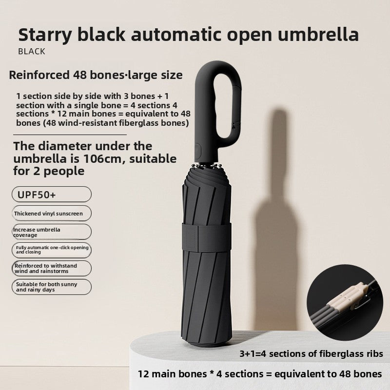 Fully automatic large-sized folding umbrella