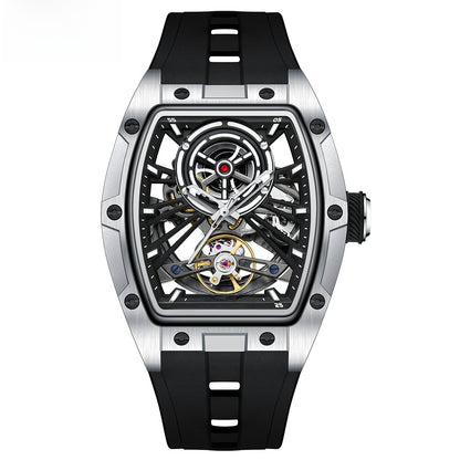 Fully hollowed-out automatic mechanical watch