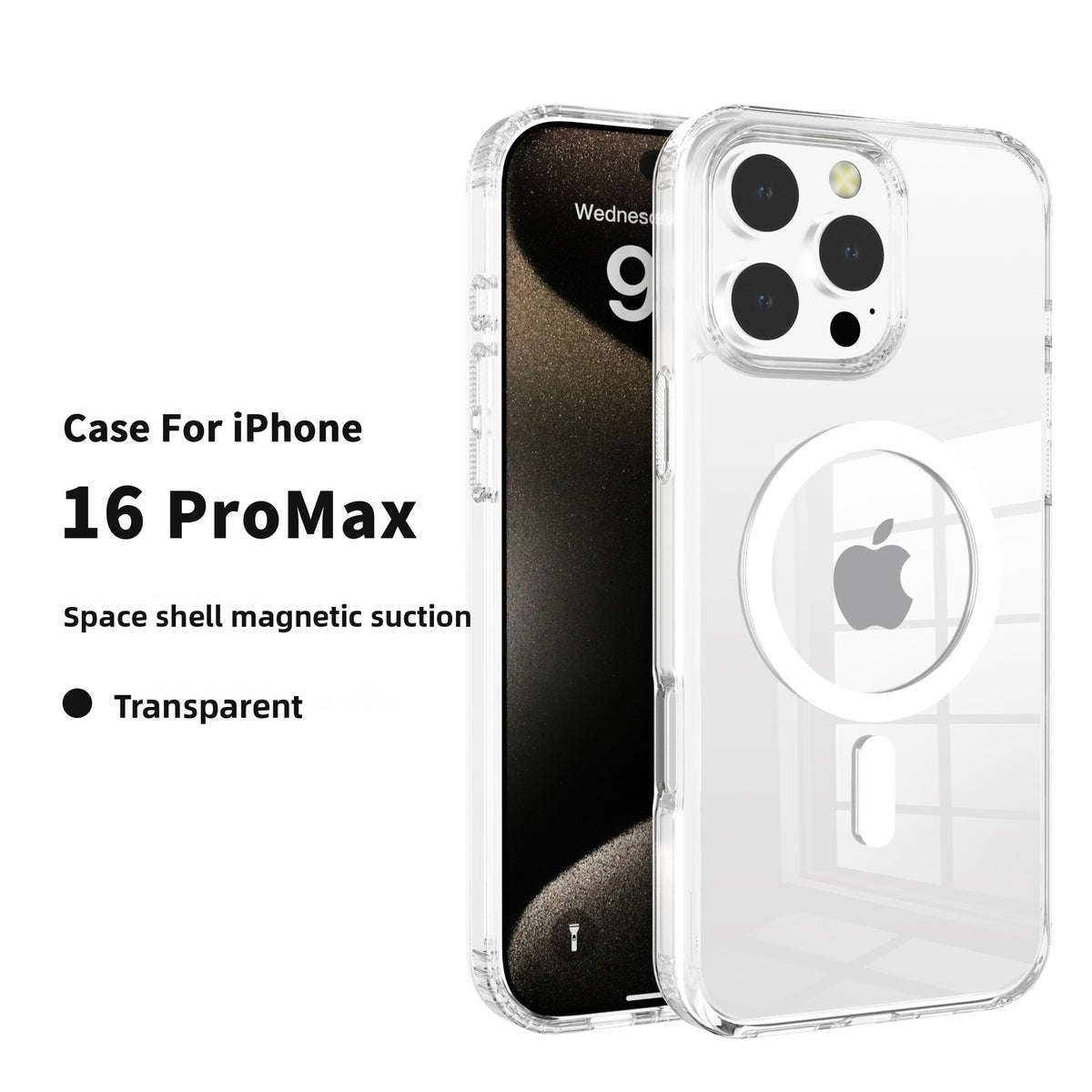 Fully transparent magnetic phone case