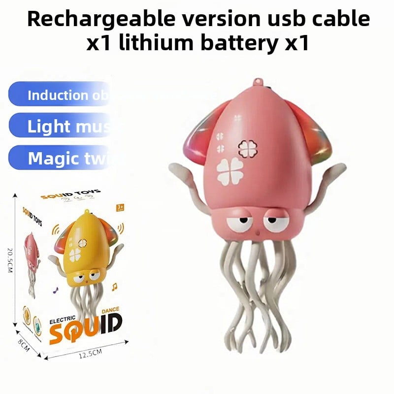 Fun audio-visual electric dancing octopus