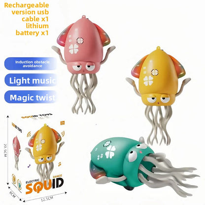 Fun audio-visual electric dancing octopus