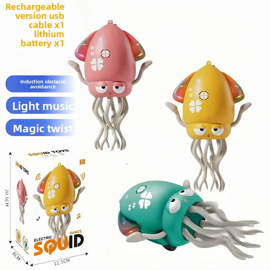 Fun audio-visual electric dancing octopus