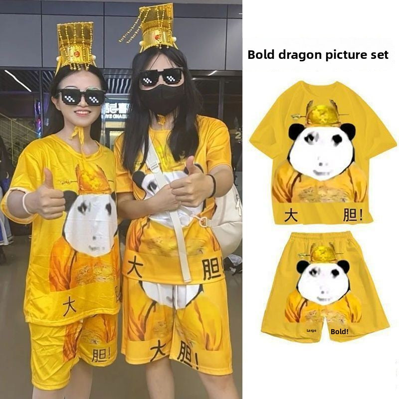 Funny and bold casual Internet celebrity quirky set