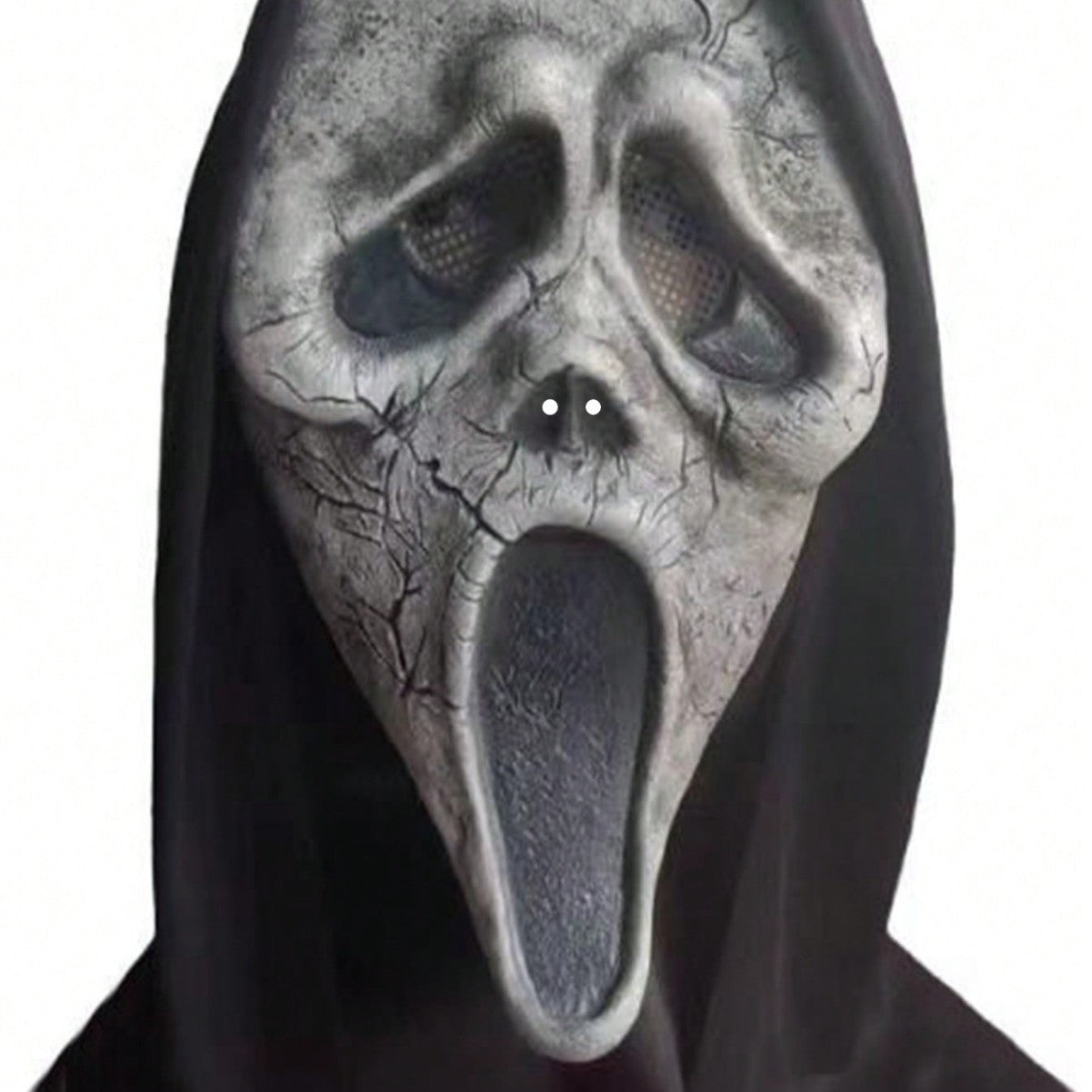 Funny, screaming, ghostface mask
