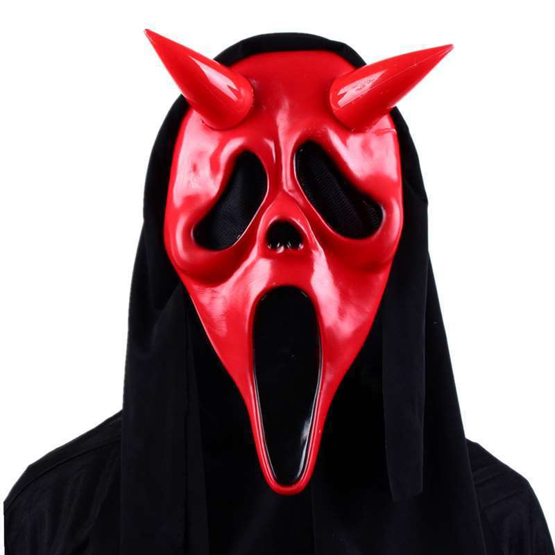 Funny, screaming, ghostface mask