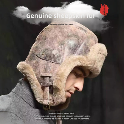 Fur Leather Hat