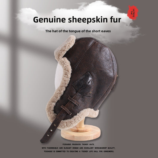Fur Leather Hat