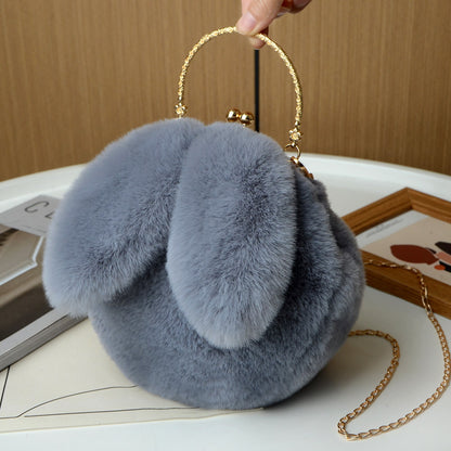 Fur-lined crossbody bag