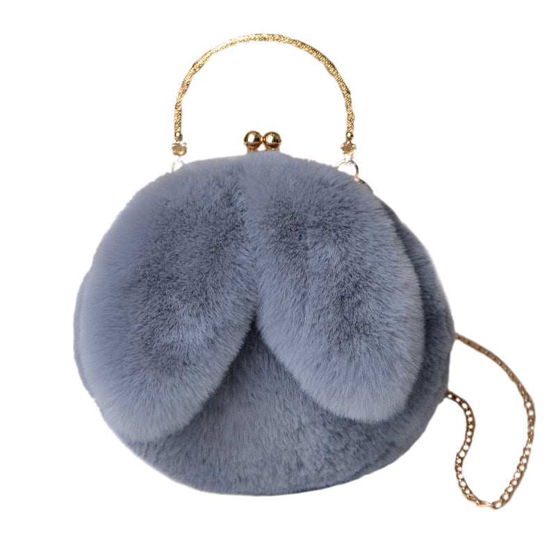 Fur-lined crossbody bag