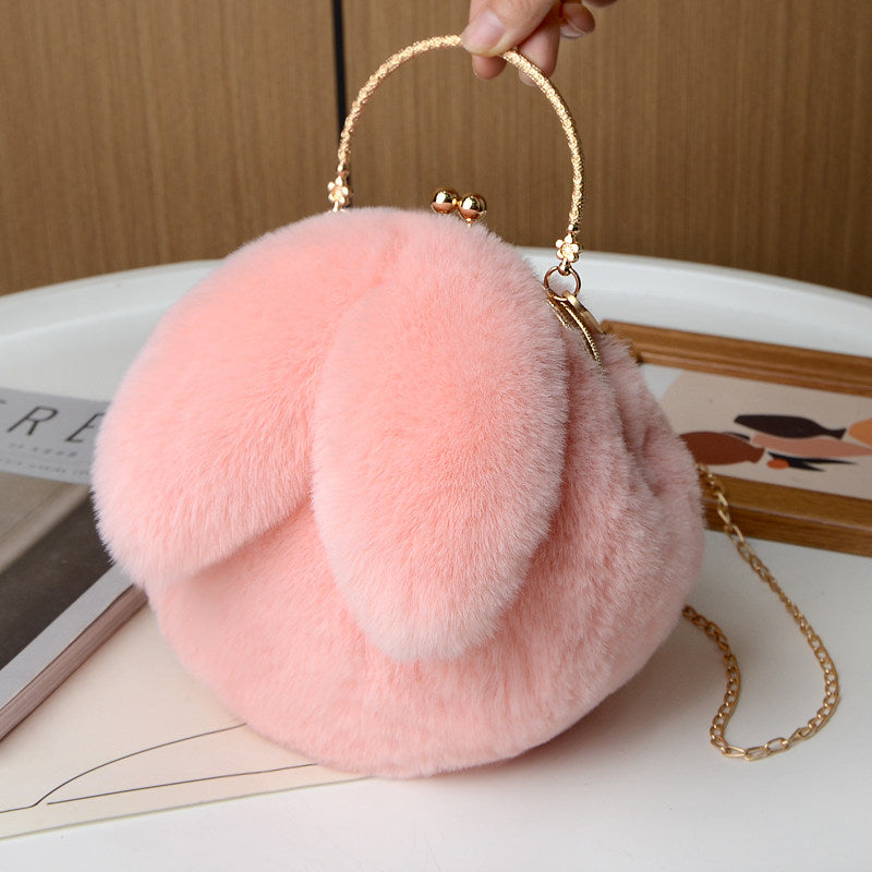 Fur-lined crossbody bag