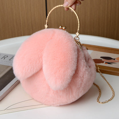 Fur-lined crossbody bag