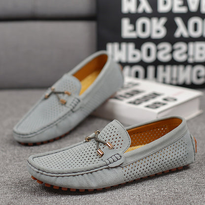 Fur-lined hollow bean-shaped shoes