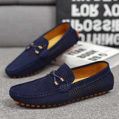 Fur-lined hollow bean-shaped shoes