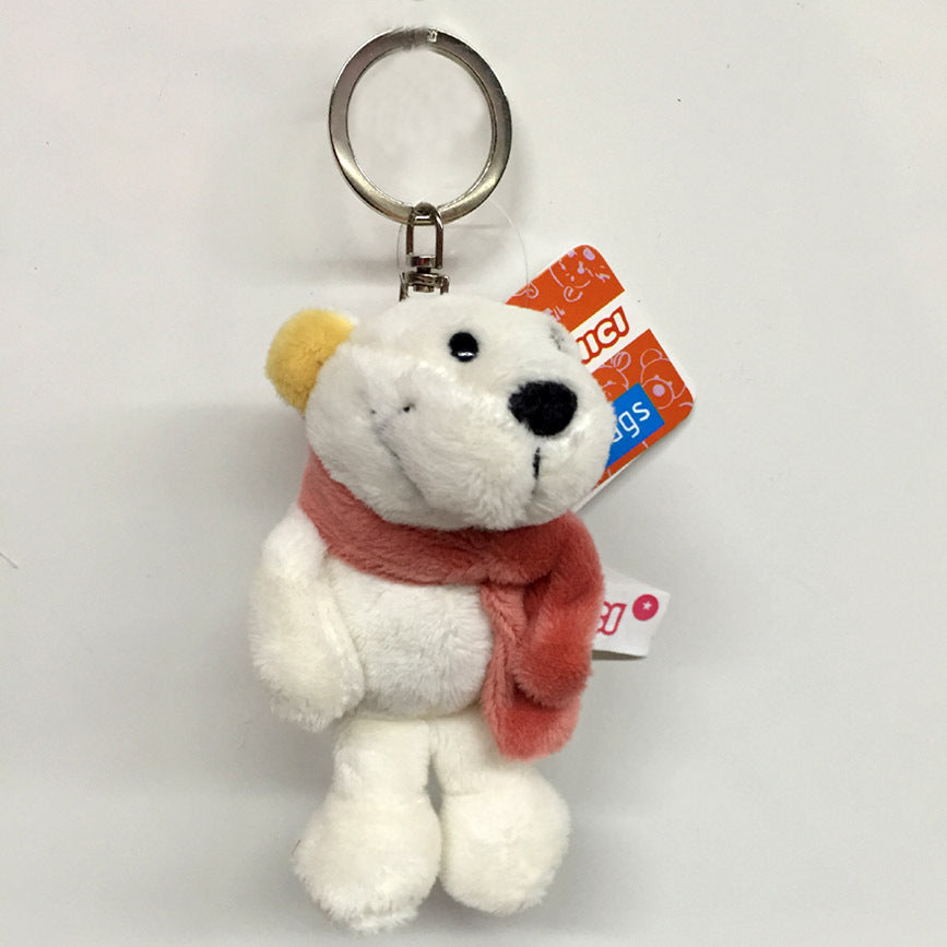 Fur plush bag hanger accessory