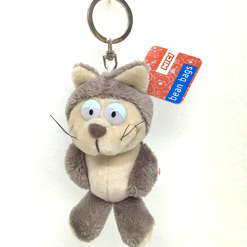 Fur plush bag hanger accessory