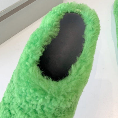 fur slippers
