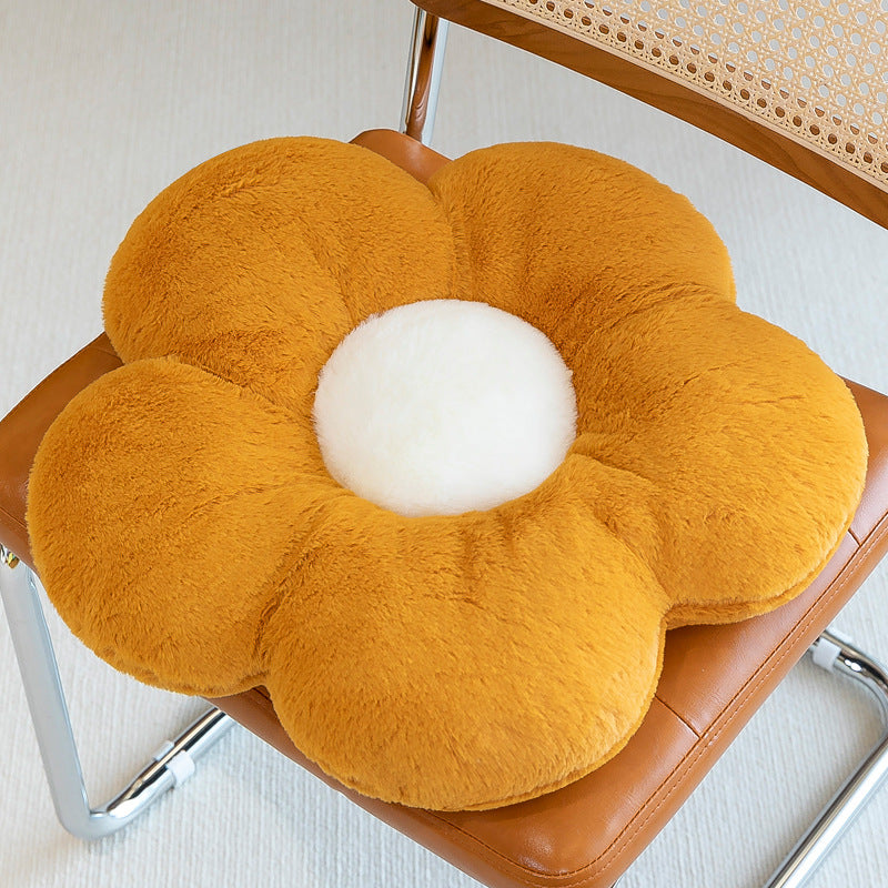 Fur throw cushion