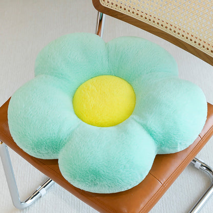 Fur throw cushion