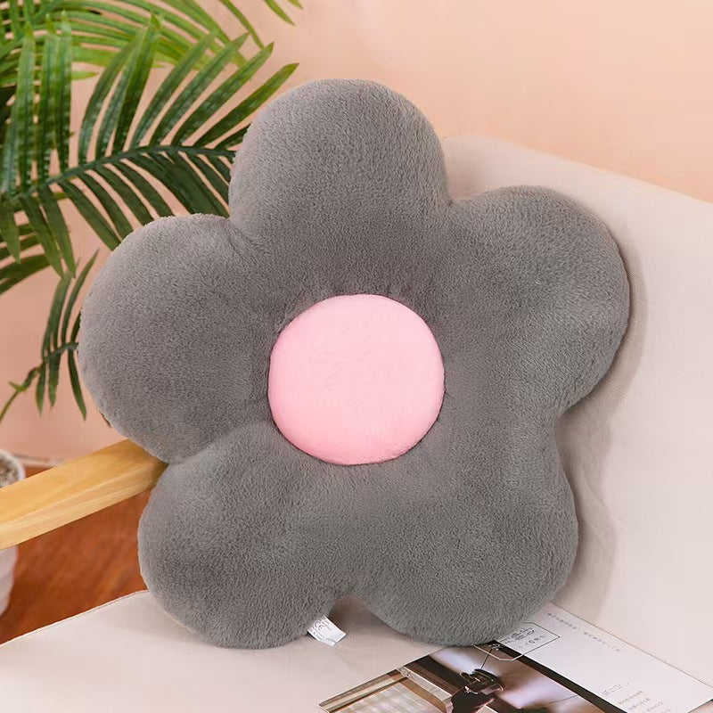 Fur throw cushion