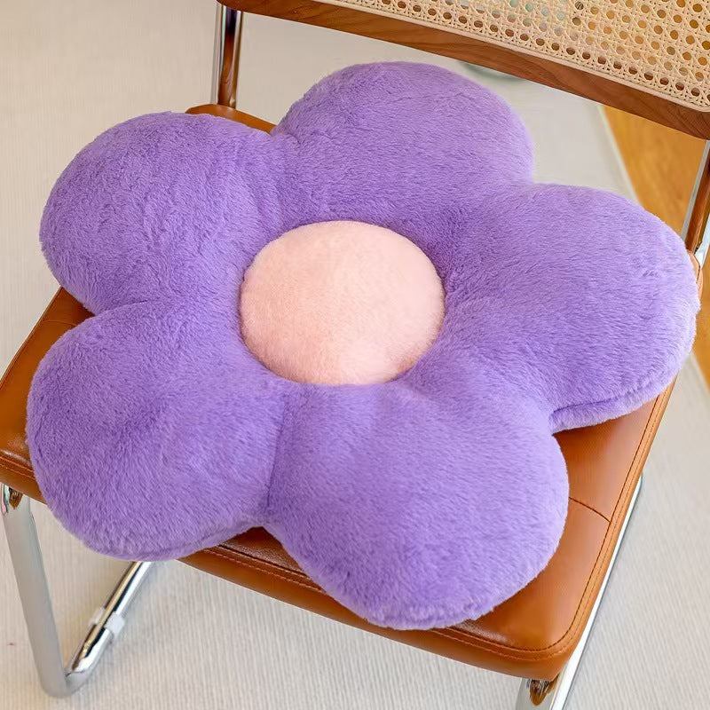Fur throw cushion
