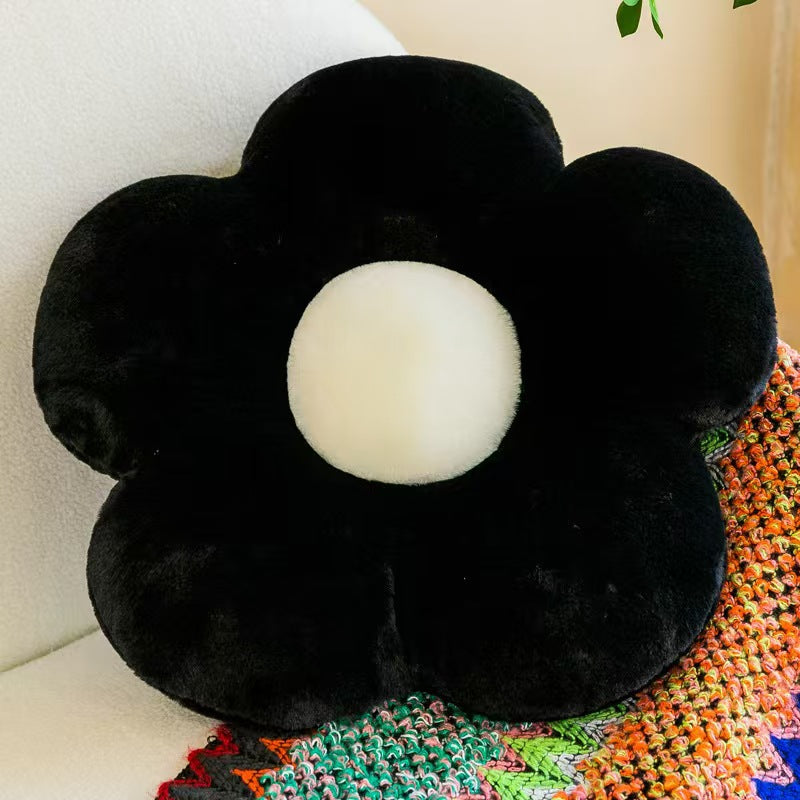Fur throw cushion