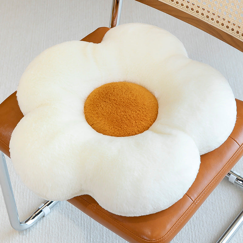 Fur throw cushion