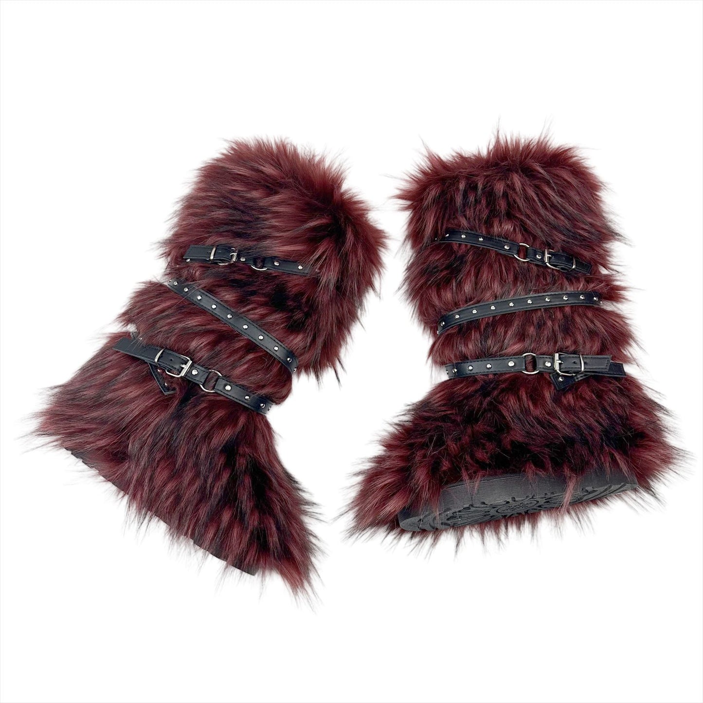Fur Trim Snow Boots with Buckle