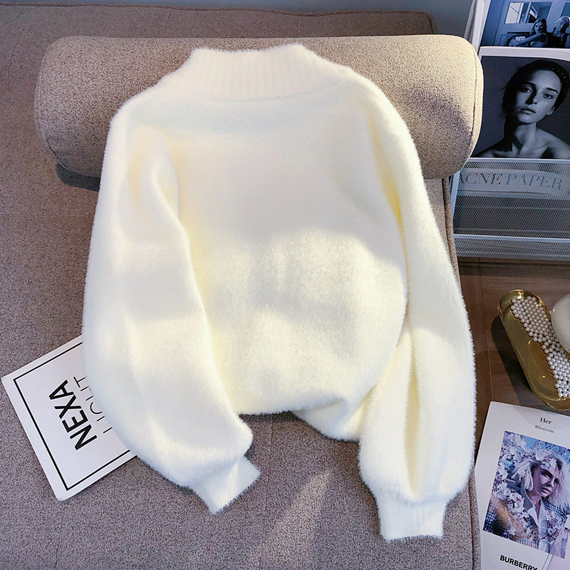 Furry Knitted Sweater Cardigan for Women