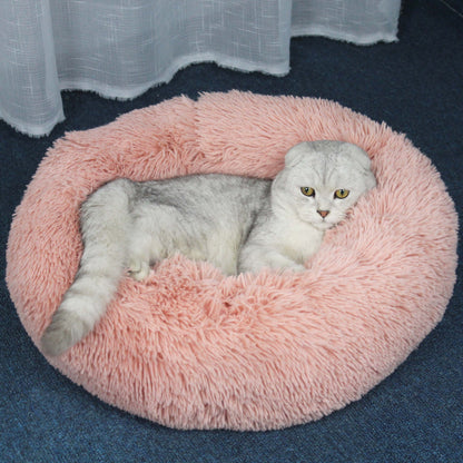 Furry pet bed